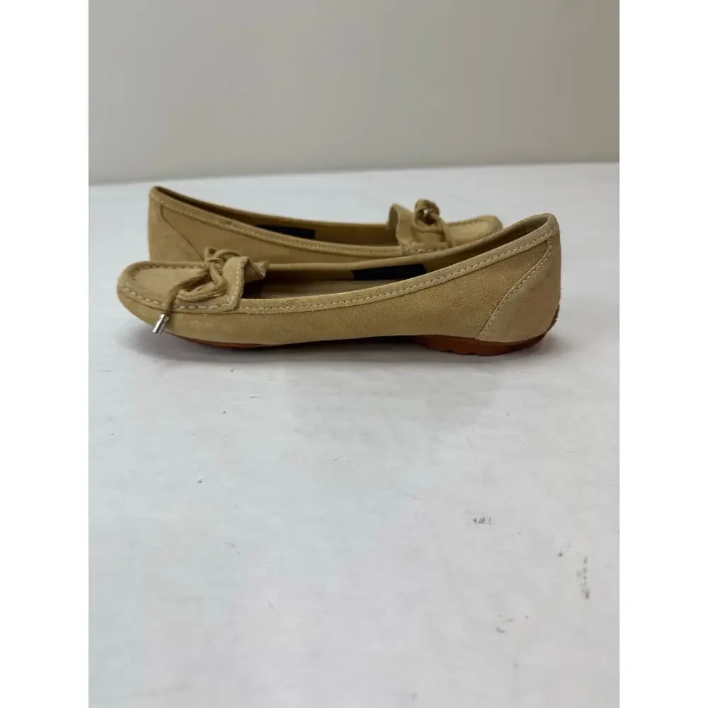 Rockport Smart Loafter Suede Tan Beige Washable Footwear Women's Size 6.5
